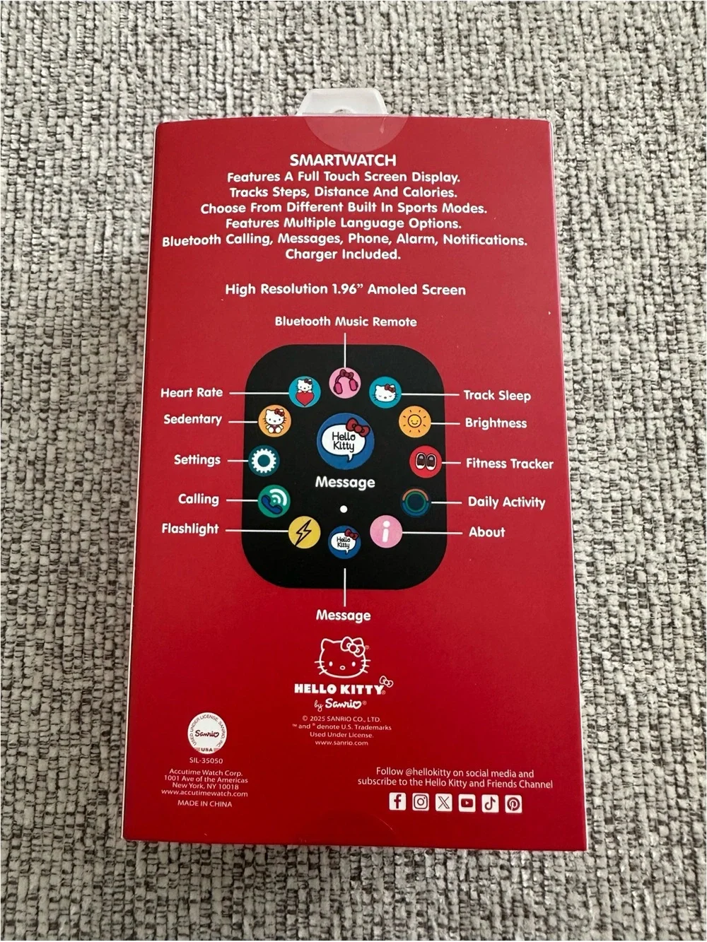 BRAND NEW Hello Kitty Bluetooth Smartwatch with Bonus Interchangeable Strap